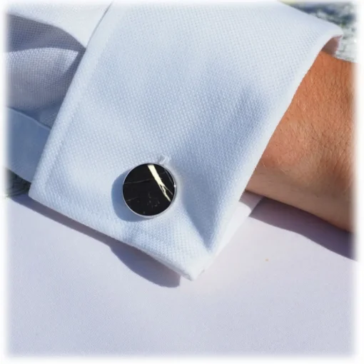 Mikol Marmi Ties & Bow Ties-- Enamel and Copper Plating Rectangular Marble Cuff Links - Collection - Avvenice