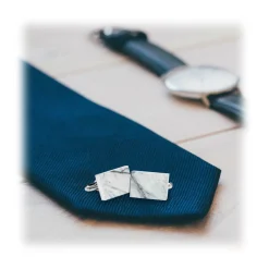 Mikol Marmi Ties & Bow Ties-- Enamel and Copper Plating Rectangular Marble Cuff Links - Collection - Avvenice