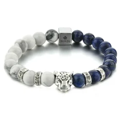 Mikol Marmi Other Accessories-- Howlite Gemstone Marble Beaded Bracialet - Real Marble - Collection - Avvenice