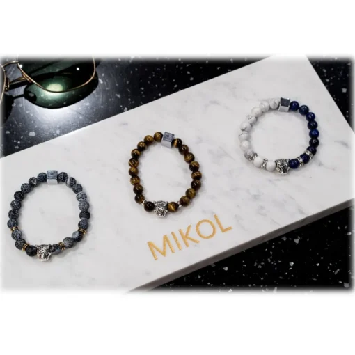 Mikol Marmi Other Accessories-- Howlite Gemstone Marble Beaded Bracialet - Real Marble - Collection - Avvenice