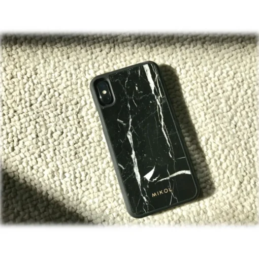 Mikol Marmi Case-- Marquina Black Marble iPhone Case - iPhone X / XS - Real Marble - iPhone Cover - Apple - Collection - Avvenice