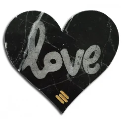 Mikol Marmi Desk Supplies-- Marquina Black Marble True Love Sticker - Real Marble - Desk Supplies - Collection - Avvenice