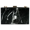 Mikol Marmi Bags-- Mish Nero Marquina Marble Clutch - Real Marble Clutch - Collection - Women's Bag - Avvenice