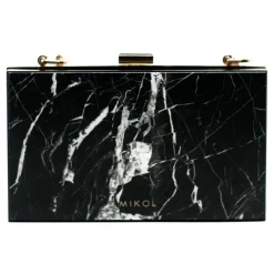 Mikol Marmi Bags-- Mish Nero Marquina Marble Clutch - Real Marble Clutch - Collection - Women's Bag - Avvenice