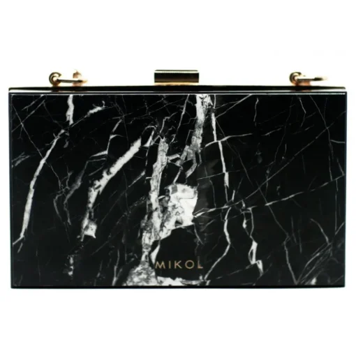 Mikol Marmi Bags-- Mish Nero Marquina Marble Clutch - Real Marble Clutch - Collection - Women's Bag - Avvenice