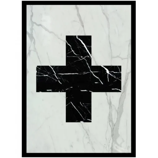 Mikol Marmi Installations-- Real Marble Cross Art Piece - Large - Real Marble - Collection - Avvenice
