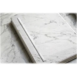 Mikol Marmi Desk Supplies-- White Carrara Marble Notebook - Real Marble - Desk Supplies - Collection - Avvenice