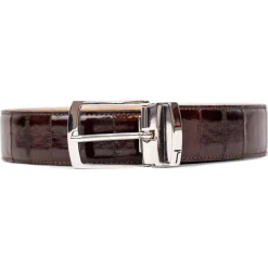 Miriam Tirinzoni Belts-- Brown Eel Leather Belt - Belt - Luxury Exclusive Collection - Avvenice