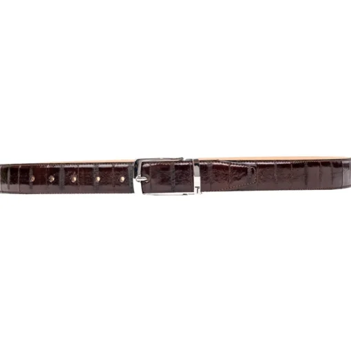 Miriam Tirinzoni Belts-- Brown Eel Leather Belt - Belt - Luxury Exclusive Collection - Avvenice