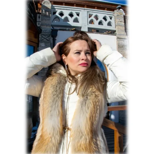 Miriam Tirinzoni Jackets-- Fox Fur Vest - Caramel - Vest - Luxury Exclusive Collection - Avvenice