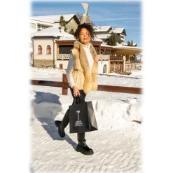 Miriam Tirinzoni Jackets-- Fox Fur Vest - Caramel - Vest - Luxury Exclusive Collection - Avvenice