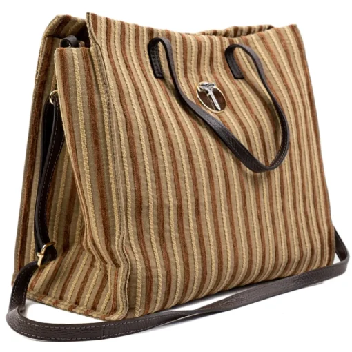 Miriam Tirinzoni Bags-- Jacquard Fabric Bag - Brown - Bag - Luxury Exclusive Collection - Avvenice
