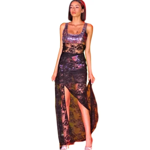 Miriam Tirinzoni Dresses-- Long Tailored Suit - Black - Dresses - Luxury Exclusive Collection - Avvenice