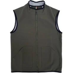 Momo Design Jackets-- Chur Scuba Vest - Military Green Grey - Vest - Made in Italy - Luxury Exclusive Collection - Avvenice