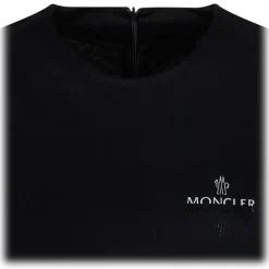 Moncler T-shirt-- Black Cotton Jersey Logo T-Shirt - Exclusive Luxury Collection - Avvenice