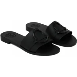 Moncler Slippers-- Black Mon Slides - Exclusive Luxury Collection - Avvenice