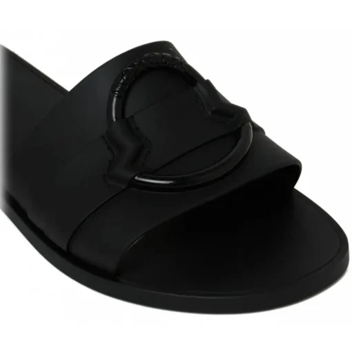 Moncler Slippers-- Black Mon Slides - Exclusive Luxury Collection - Avvenice