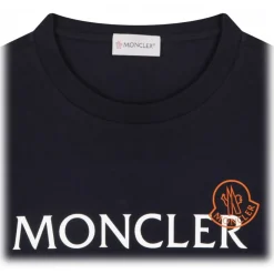 Moncler T-shirt-- Dark Blue Logo Print T-Shirt - Exclusive Luxury Collection - Avvenice