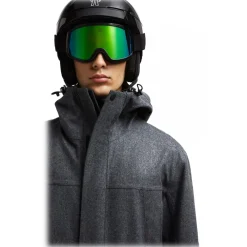 Moncler Eyewear Ski Googles-Moncler - Terrabeam Ski Goggles - Shiny Black & Iridescent Aqua Green - - Avvenice