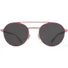 Mykita Sunglasses & Eyewear-- Eri - Lite - Rusty Red Dark Grey - Metal Collection - Sunglasses - Eyewear - Avvenice