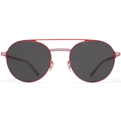 Mykita Sunglasses & Eyewear-- Eri - Lite - Rusty Red Dark Grey - Metal Collection - Sunglasses - Eyewear - Avvenice