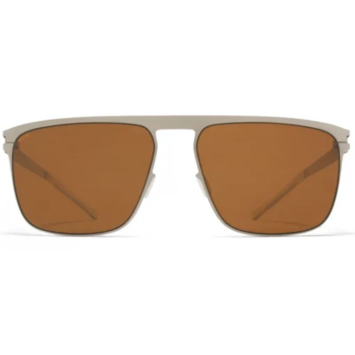 Mykita Sunglasses & Eyewear-- Hampton - NO1 - Silver Amber Brown - Metal Collection - Sunglasses - Eyewear - Avvenice