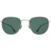 Mykita Sunglasses & Eyewear-- Lennard - Lite - Silver Dark Green - Metal Collection - Sunglasses - Eyewear - Avvenice