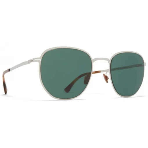Mykita Sunglasses & Eyewear-- Lennard - Lite - Silver Dark Green - Metal Collection - Sunglasses - Eyewear - Avvenice