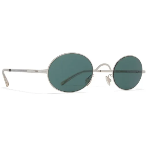 Mykita Sunglasses & Eyewear-- MMCRAFT005 - & Maison Margiela - Silver Dark Green - Metal Collection - Sunglasses - Eyewear - Avvenice