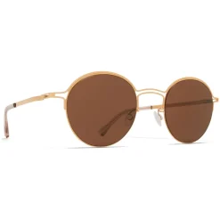 Mykita Sunglasses & Eyewear-- MMCRAFT014 - & Maison Margiela - Glossy Gold Brown - Metal Collection - Sunglasses - Eyewear - Avvenice