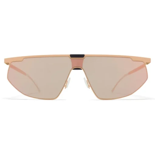 Mykita Sunglasses & Eyewear-- Paris - & Bernhard Willhelm - Safrane Black Champagne Gold - Metal Collection - Sunglasses - Eyewear - Avvenice