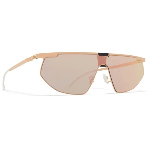 Mykita Sunglasses & Eyewear-- Paris - & Bernhard Willhelm - Safrane Black Champagne Gold - Metal Collection - Sunglasses - Eyewear - Avvenice