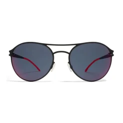 Mykita Sunglasses & Eyewear-- Sparrow - First - Black Scarlet Flash - Metal Collection - Sunglasses - Eyewear - Avvenice