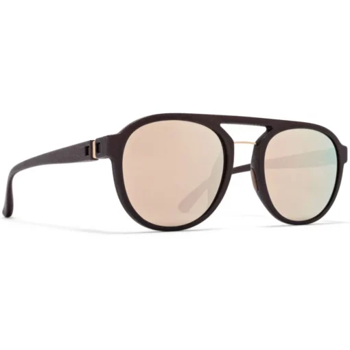 Mykita Sunglasses & Eyewear-- Sting - Mylon - Ebony Brown Champagne Gold - Mylon Collection - Sunglasses - Eyewear - Avvenice
