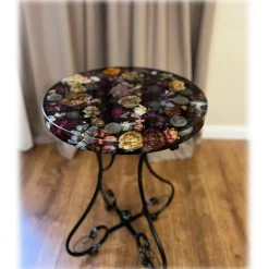Natusi - Resin Art Home Accessories-- Artisan Table with Natural Flowers - Handmade - Furnishings - Home - Avvenice