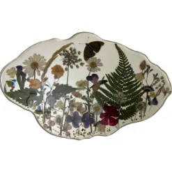 Natusi - Resin Art Home Accessories-- Spring - Artisan Plate with Natural Flowers - Handmade - Furnishings - Home - Avvenice