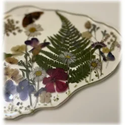 Natusi - Resin Art Home Accessories-- Spring - Artisan Plate with Natural Flowers - Handmade - Furnishings - Home - Avvenice