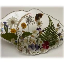 Natusi - Resin Art Home Accessories-- Spring - Artisan Plate with Natural Flowers - Handmade - Furnishings - Home - Avvenice