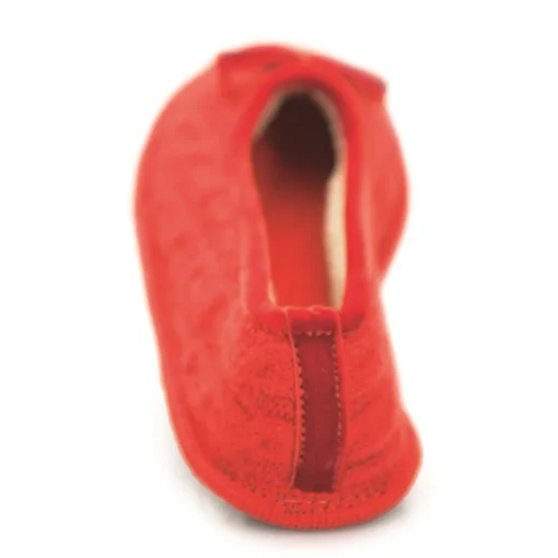 Neck Mate - Asolo Slippers-- Artisan Woman Slippers - Ballerina in Wool Braided Cotta - Red - Avvenice