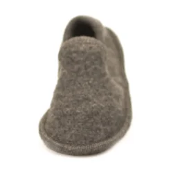 Neck Mate - Asolo Slippers-- Artisan Child Slippers - Ballerina in Wool Braided Cotta - Medium Grey - Avvenice