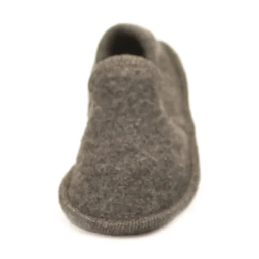 Neck Mate - Asolo Slippers-- Artisan Child Slippers - Ballerina in Wool Braided Cotta - Medium Grey - Avvenice