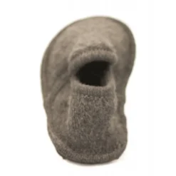 Neck Mate - Asolo Slippers-- Artisan Child Slippers - Ballerina in Wool Braided Cotta - Medium Grey - Avvenice