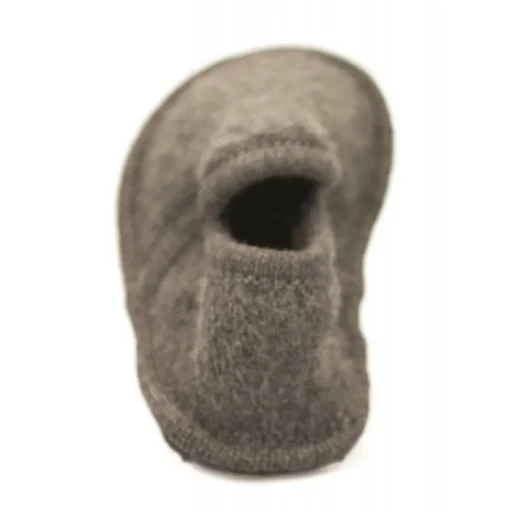 Neck Mate - Asolo Slippers-- Artisan Child Slippers - Ballerina in Wool Braided Cotta - Medium Grey - Avvenice