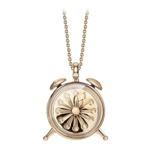 NESS1 Installations|Necklaces-- Alarm Necklace 9kt Rose Gold and Diamond - Time Collection - Handcrafted Necklace - High Quality Luxury - Avvenice