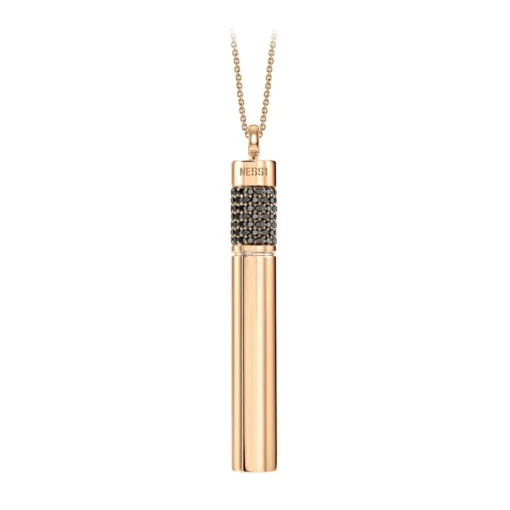 NESS1 Installations|Necklaces-- Cig.Au.Rette Necklace 9Kt Rose Gold and Diamonds and Ruby - Drug Collection - Handcrafted Necklace - High Quality Luxury - Avvenice