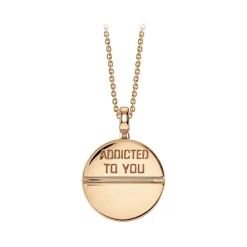 NESS1 Installations|Necklaces-- M.D.M.A Necklace 9Kt Rose Gold and Diamond - Drug Collection - Handcrafted Necklace - High Quality Luxury - Avvenice