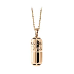 NESS1 Installations|Necklaces-- Pill.Ola Necklace 18Kt Rose Gold and Diamond - Drug Collection - Handcrafted Necklace - High Quality Luxury - Avvenice
