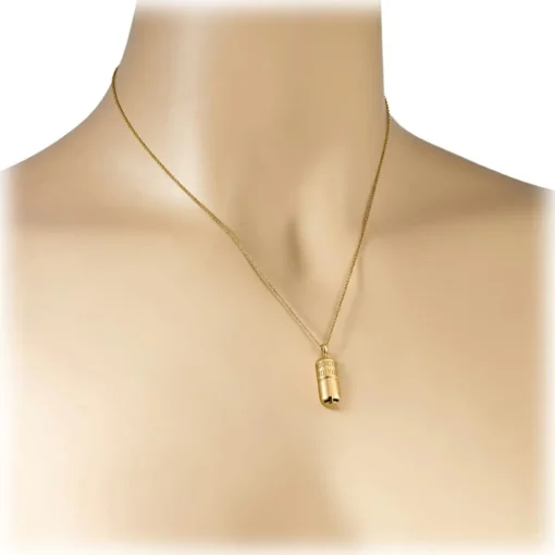 NESS1 Installations|Necklaces-- Pill.Ola Necklace 18Kt Rose Gold and Diamond - Drug Collection - Handcrafted Necklace - High Quality Luxury - Avvenice