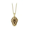 NESS1 Installations|Necklaces-- Pocket Coffin Necklace 18kt Yellow Gold and Diamonds - Time Collection - Handcrafted Necklace - High Quality Luxury - Avvenice