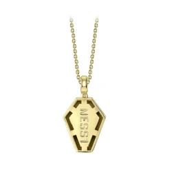NESS1 Installations|Necklaces-- Pocket Coffin Necklace 18kt Yellow Gold and Diamonds - Time Collection - Handcrafted Necklace - High Quality Luxury - Avvenice